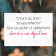 Objection c'est trop cher - comment y répondre